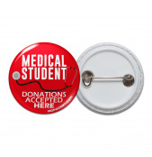 Medical Student Donations Pinback Button 